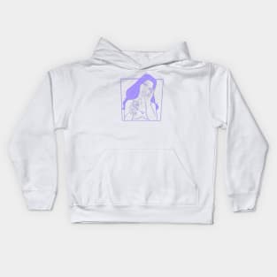 Hung up (purple) Kids Hoodie